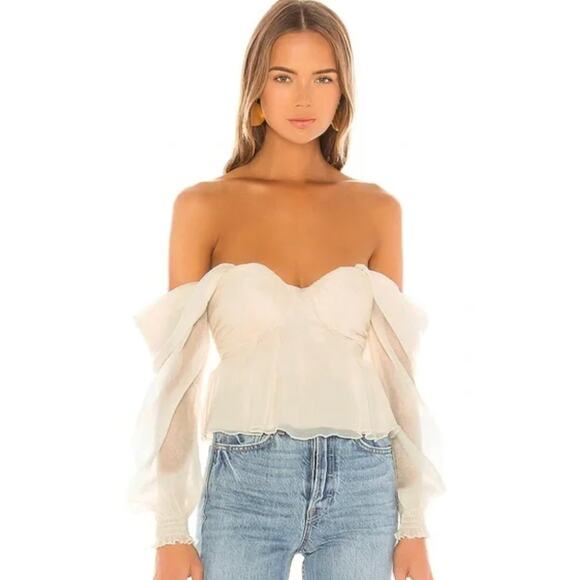 House of Harlow 1960 x Revolve Burna Chiffon Blouse - Picture 2 of 5